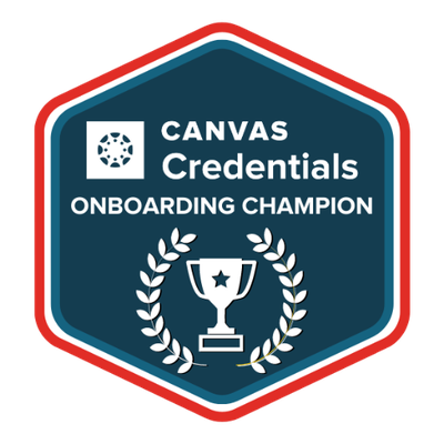 Canvas Credentials Onboarding Champion